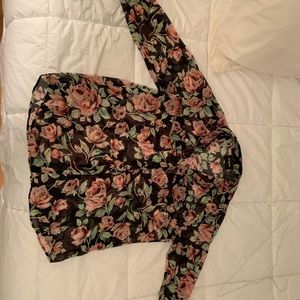 The Kooples Paris Silk Blouse,beautiful rose print